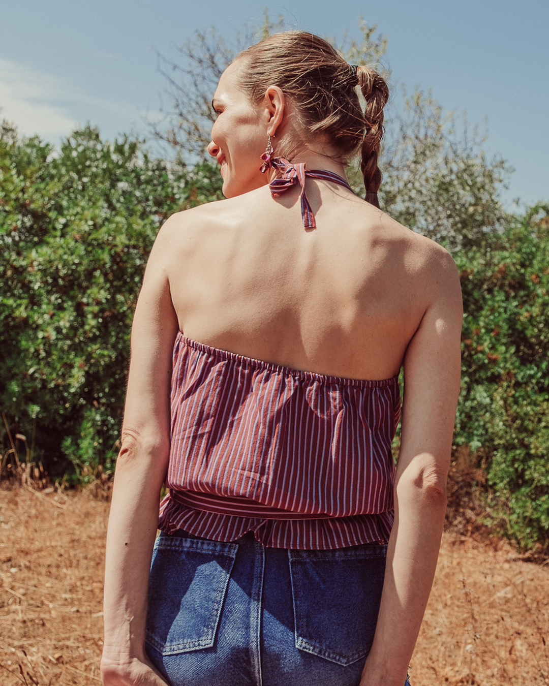 TOP ISQUIA LILA STRIPES