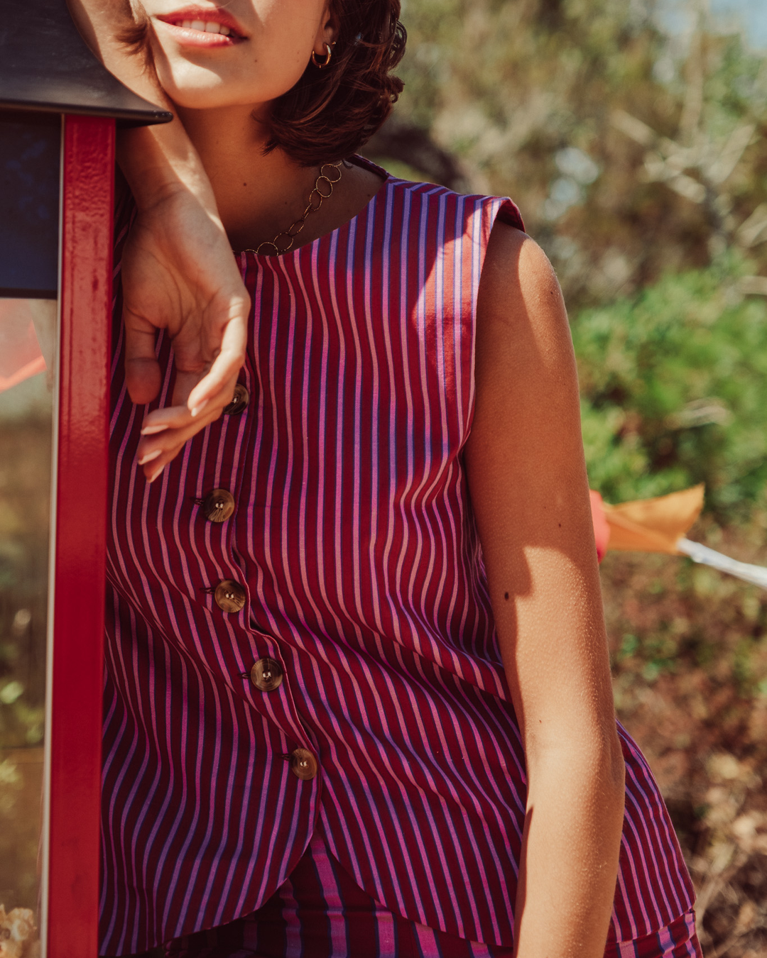 VEST ECLAT LILA STRIPES