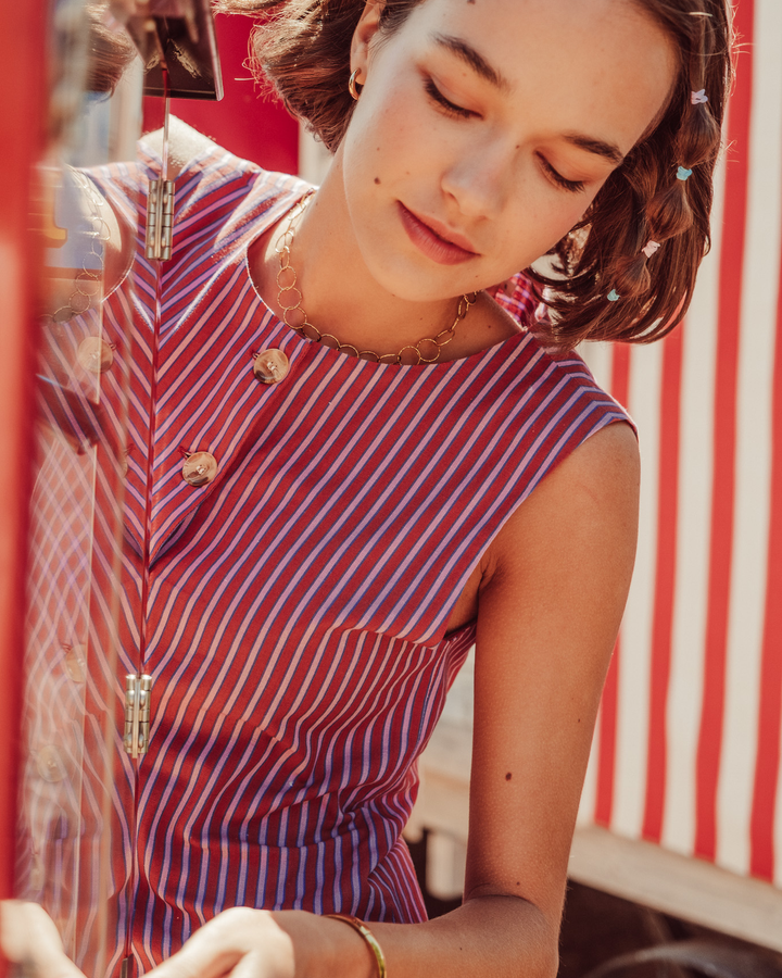 VEST ECLAT LILA STRIPES