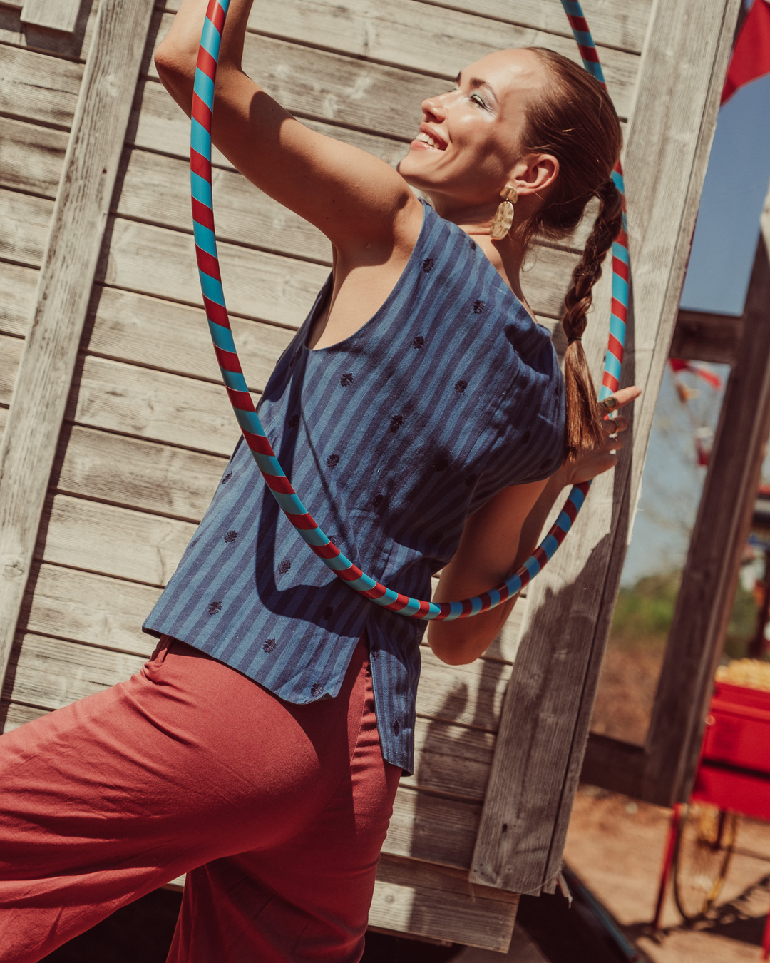 VEST ECLAT BLUE STRIPES