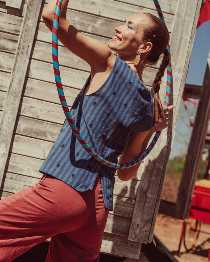 VEST ECLAT BLUE STRIPES