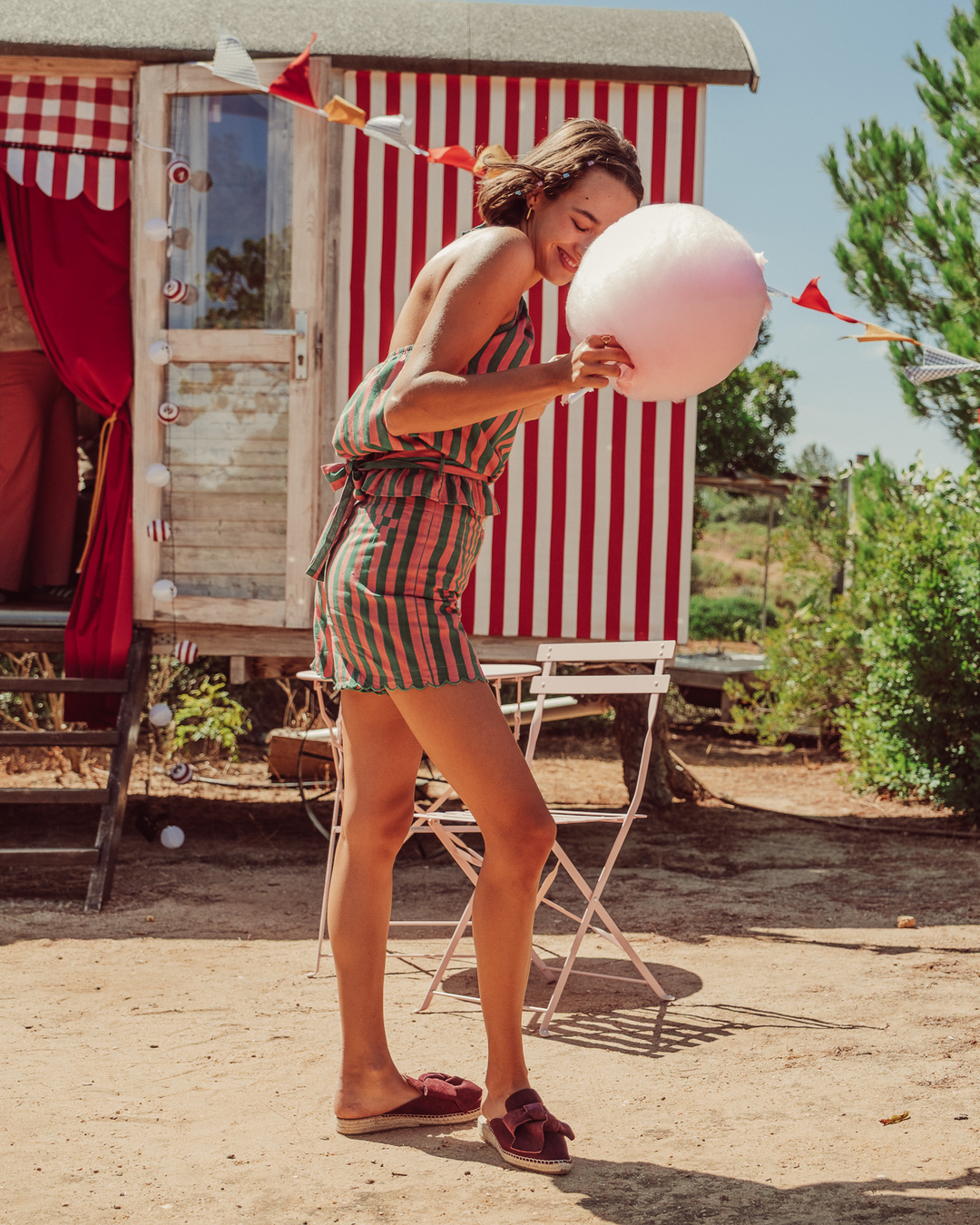 TOP ISQUIA GREEN STRIPES