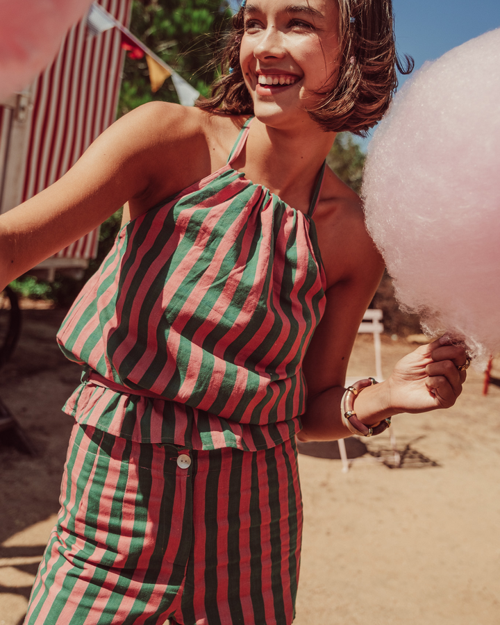 TOP ISQUIA GREEN STRIPES