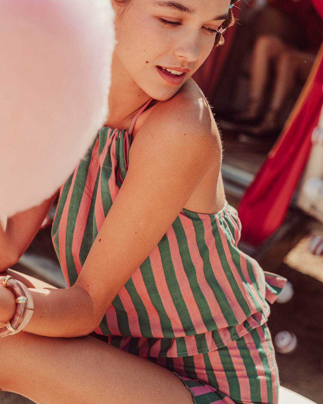 TOP ISQUIA GREEN STRIPES