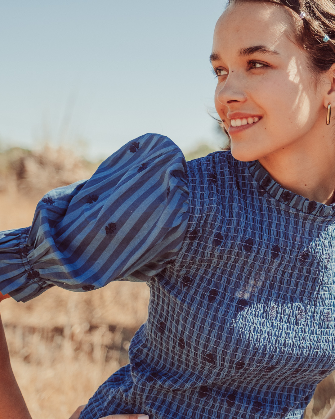 VESTIDO DALIA BLUE STRIPES PREVENTA