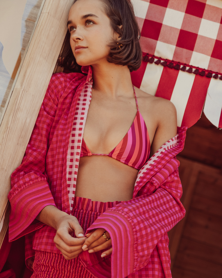 CAMISA TISSU PINK VICHY