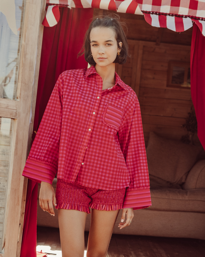 CAMISA TISSU PINK VICHY