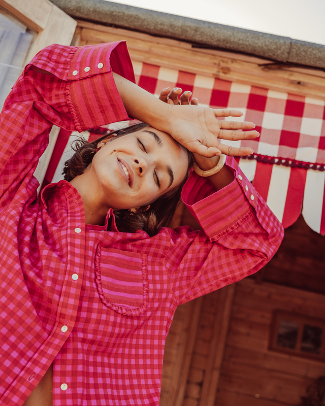 CAMISA TISSU PINK VICHY