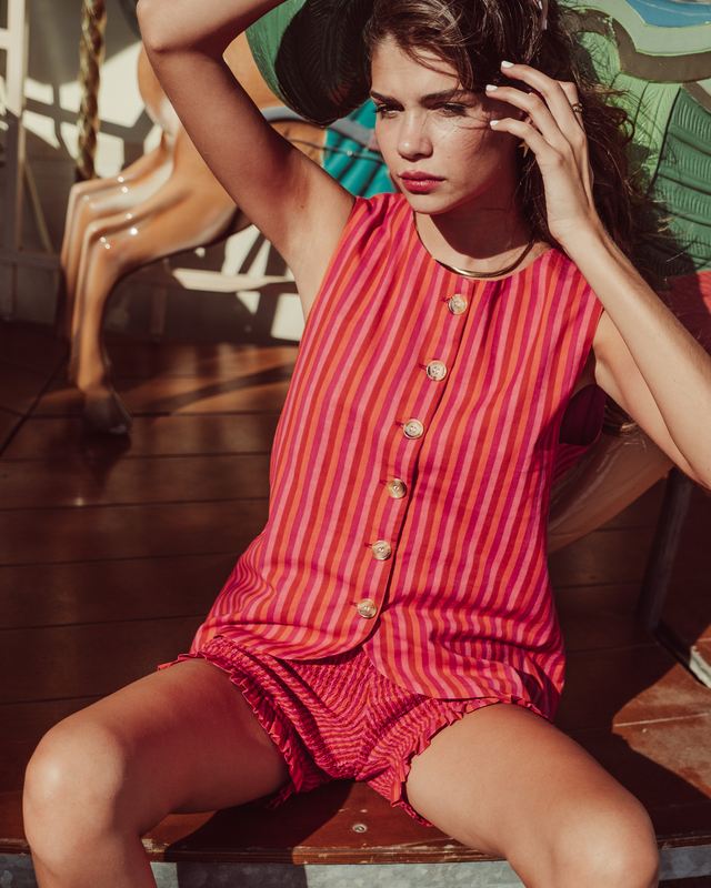 VEST ECLAT FUCSIA STRIPES