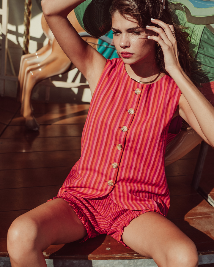 VEST ECLAT FUCSIA STRIPES