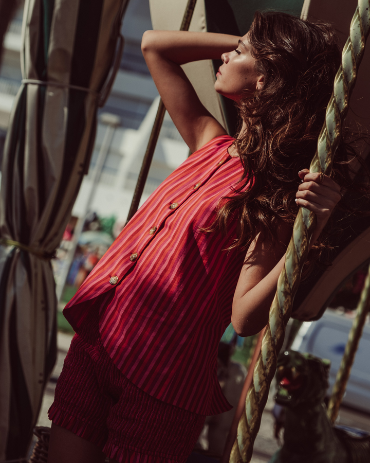 VEST ECLAT FUCSIA STRIPES