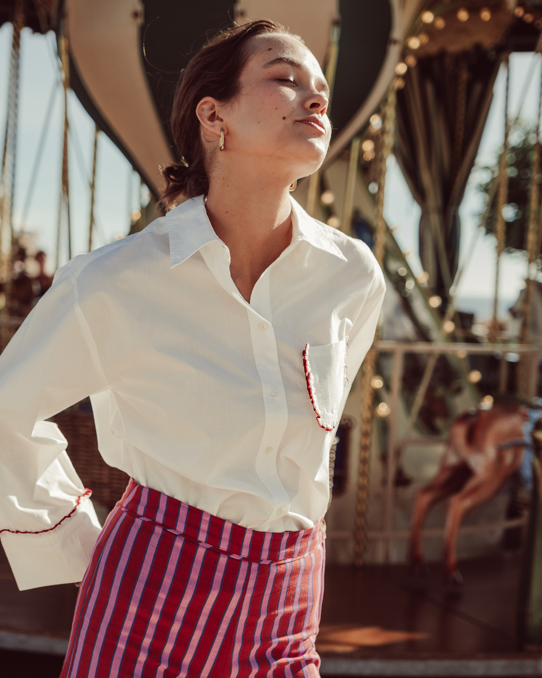 CAMISA TISSU WHITE RED