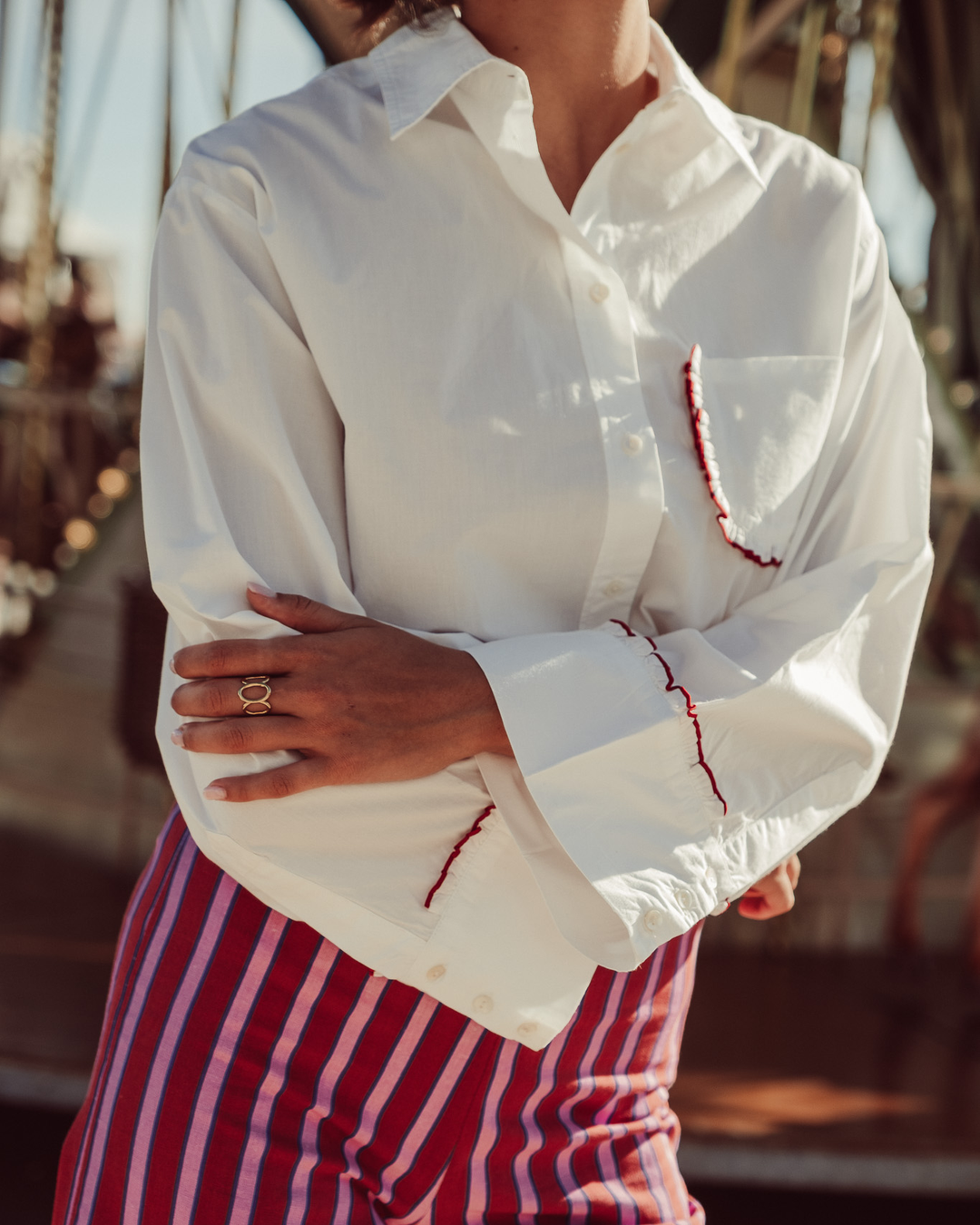 CAMISA TISSU WHITE RED
