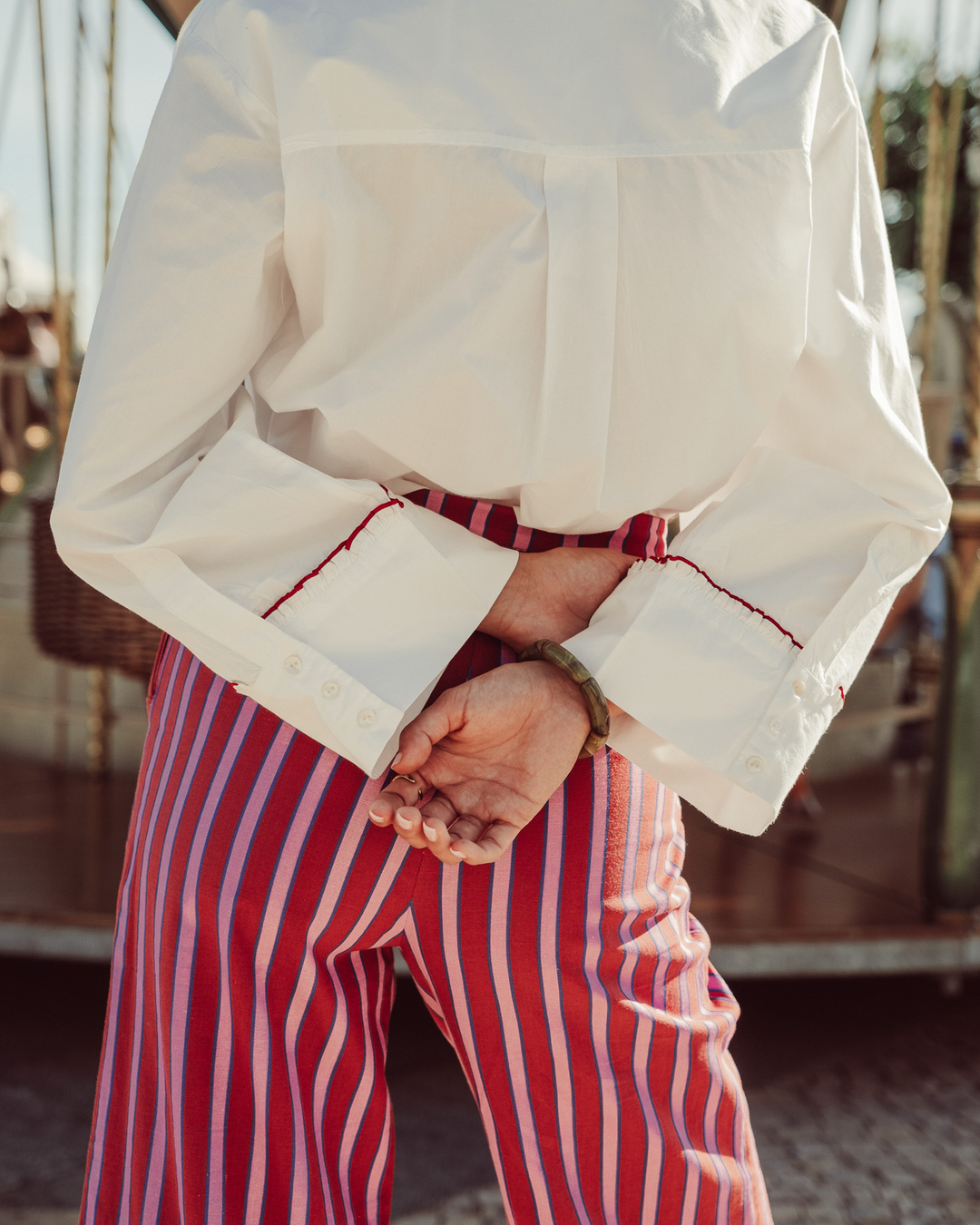 CAMISA TISSU WHITE RED