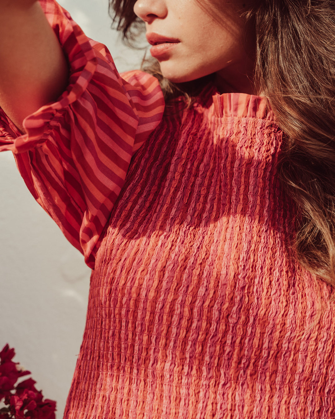 VESTIDO AMIRA FUCSIA STRIPES