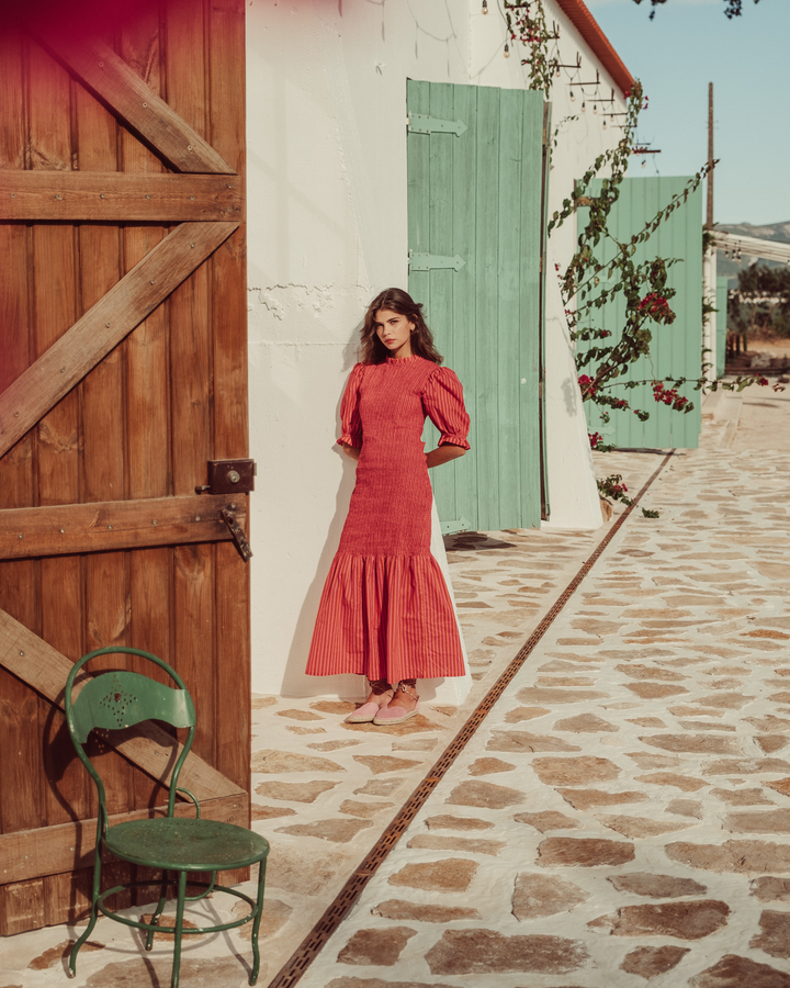VESTIDO AMIRA FUCSIA STRIPES