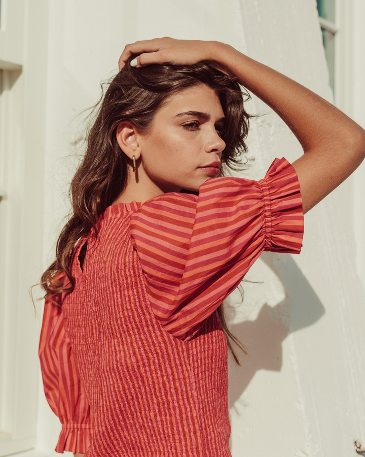 VESTIDO AMIRA FUCSIA STRIPES