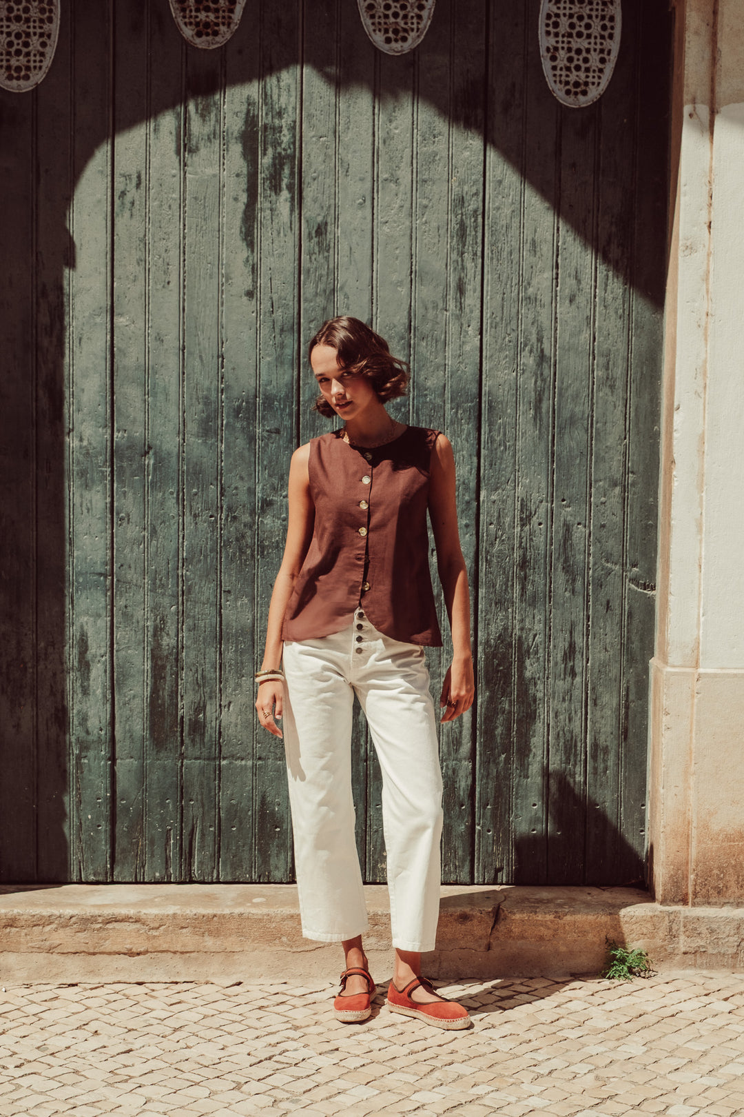 JEANS BRASS WHITE