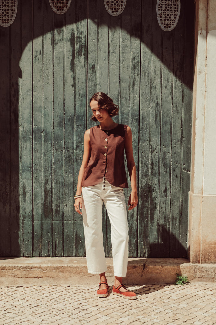 JEANS BRASS WHITE