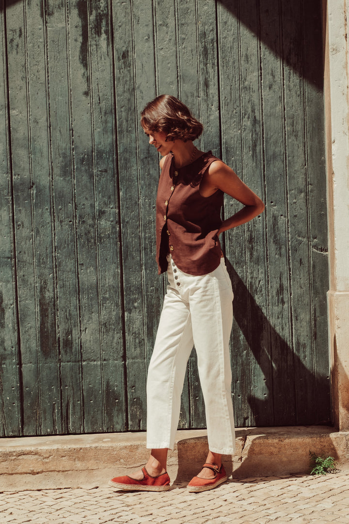 JEANS BRASS WHITE