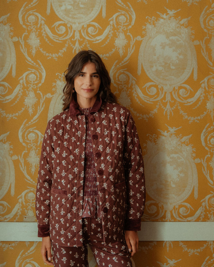CHAQUETA JUANA CHERRY BLOSSOM BURGUNDY