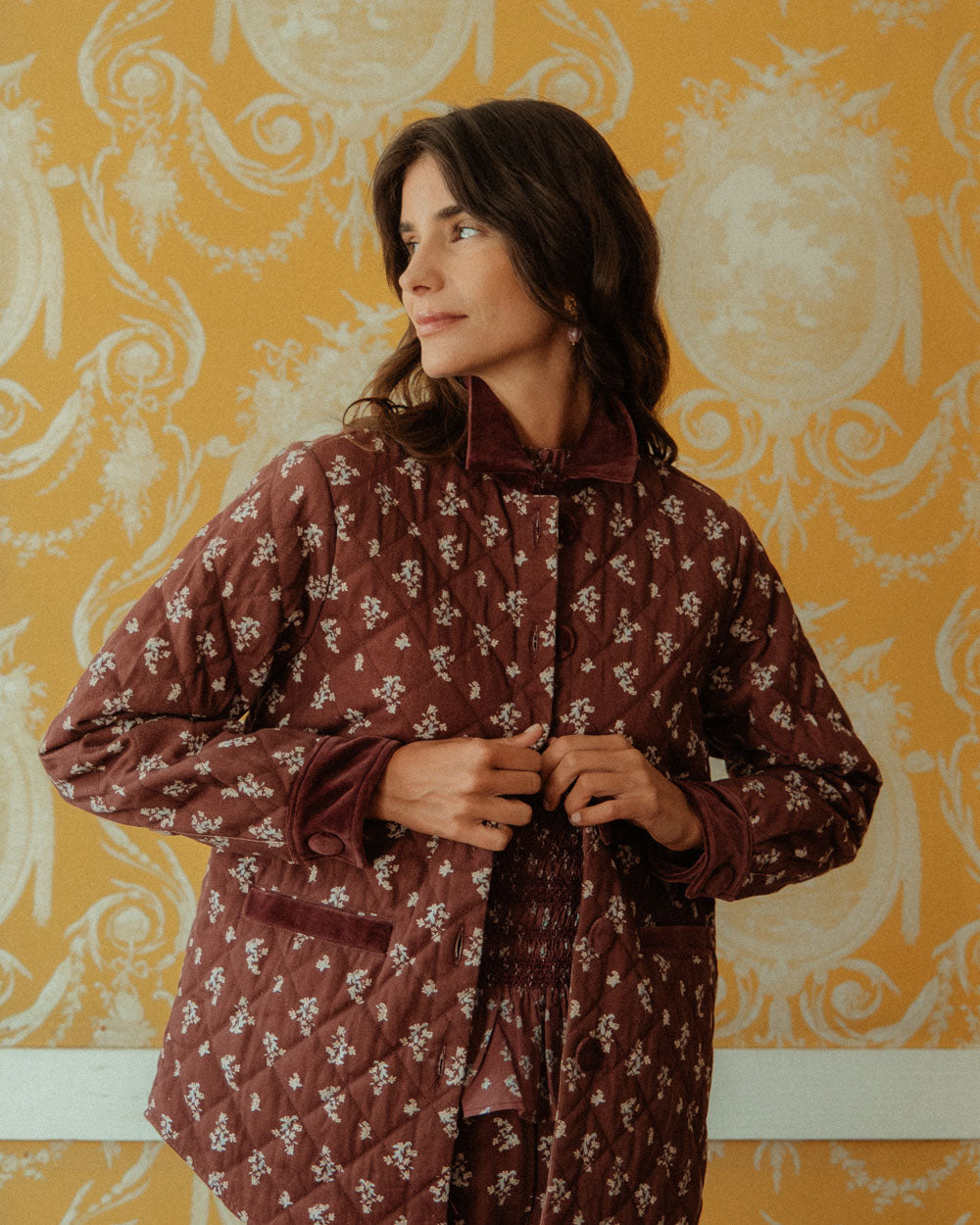 CHAQUETA JUANA CHERRY BLOSSOM BURGUNDY