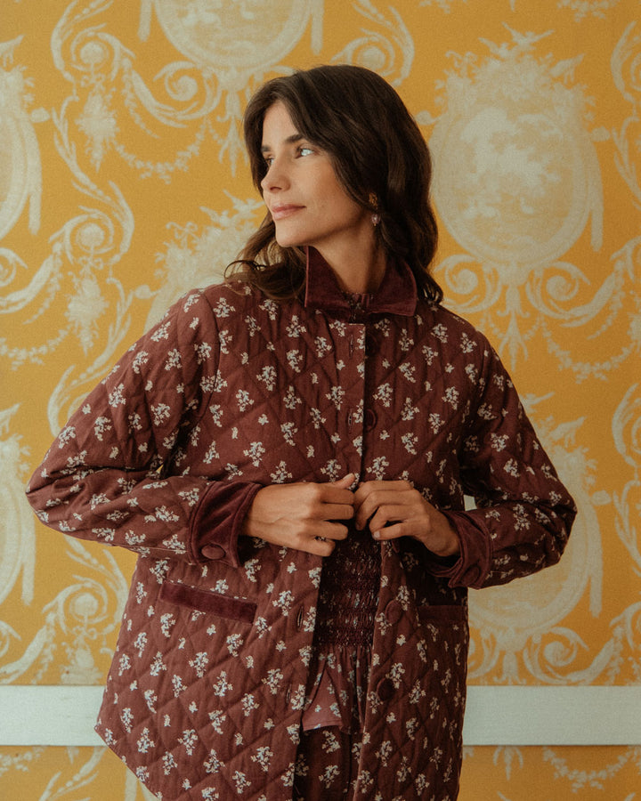 CHAQUETA JUANA CHERRY BLOSSOM BURGUNDY
