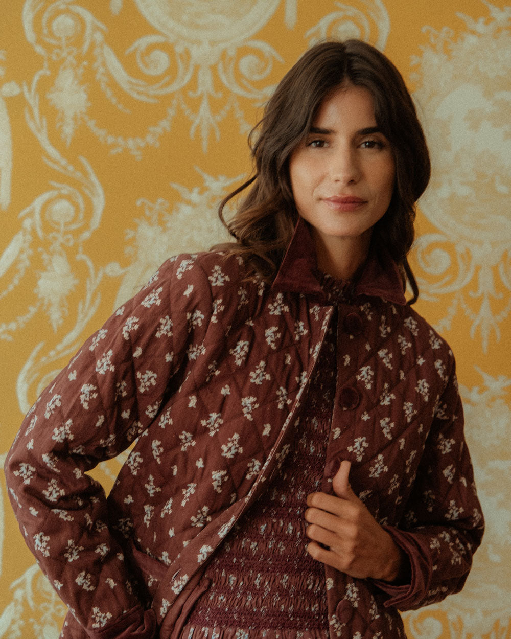 CHAQUETA JUANA CHERRY BLOSSOM BURGUNDY
