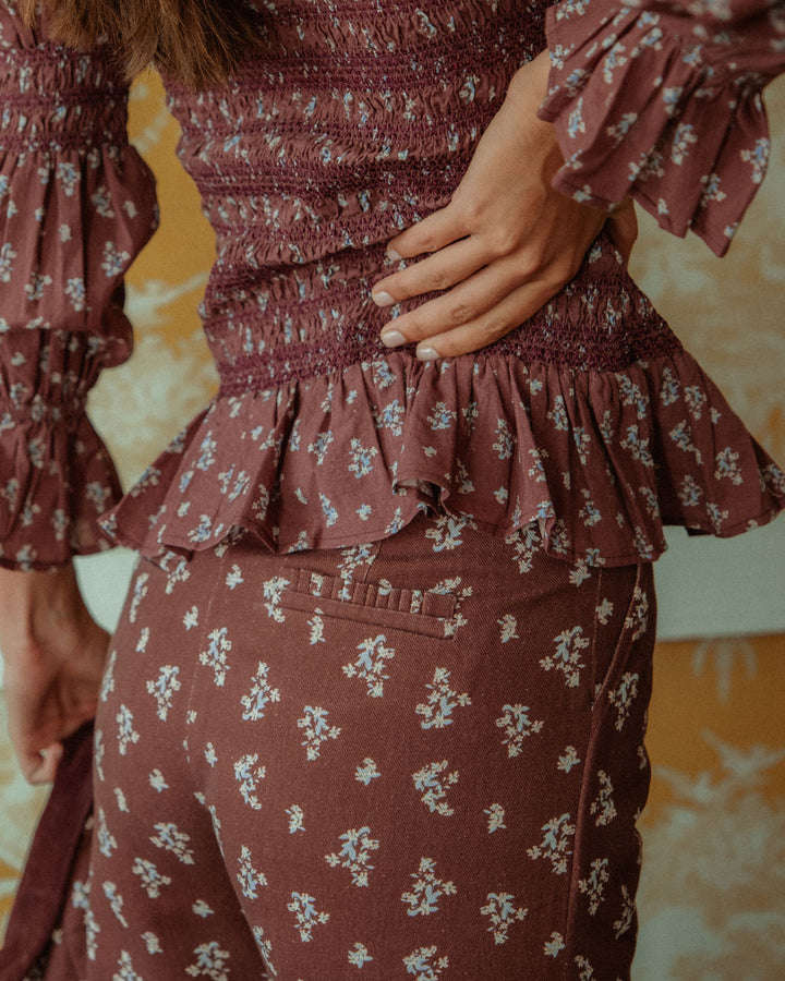 PANTALÓN NOSA CHERRY BLOSSOM BURGUNDY
