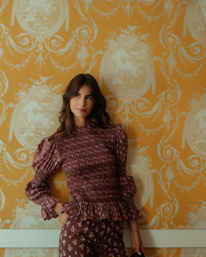BLUSA FIONA CHERRY BLOSSOM BURGUNDY
