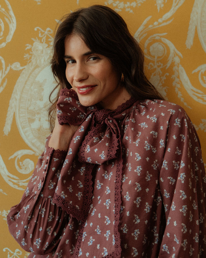 BLUSA NALA CHERRY BLOSSOM BURGUNDY