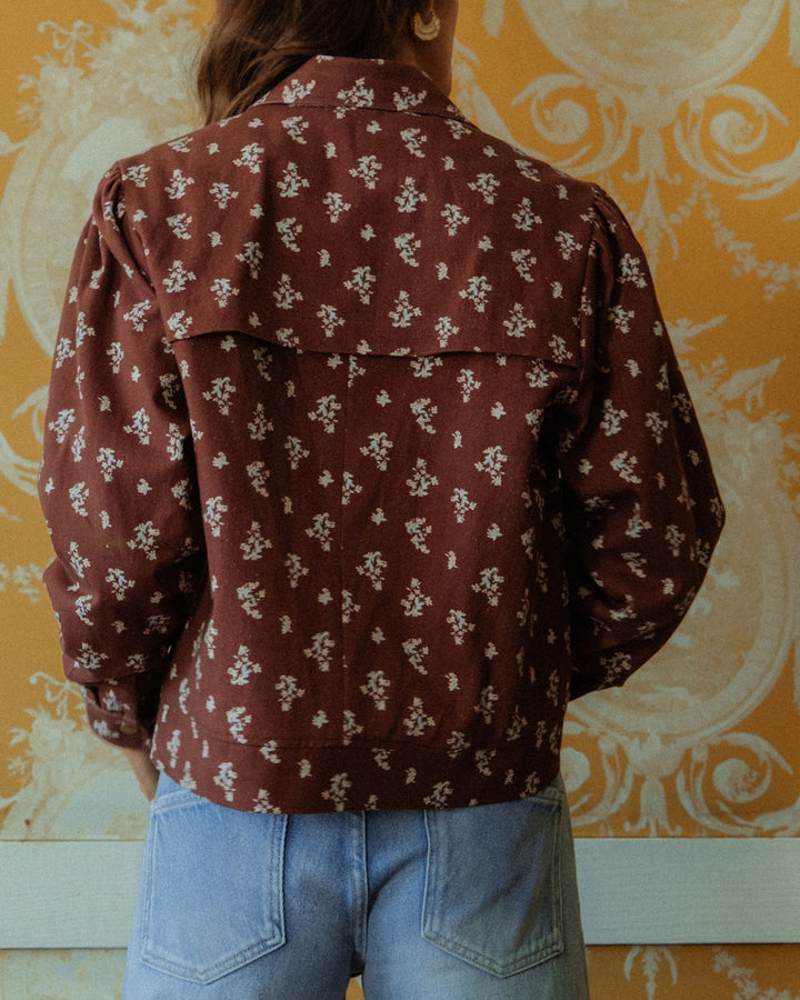 CHAQUETA TIDE DENIM CHERRY BLOSSOM BURGUNDY