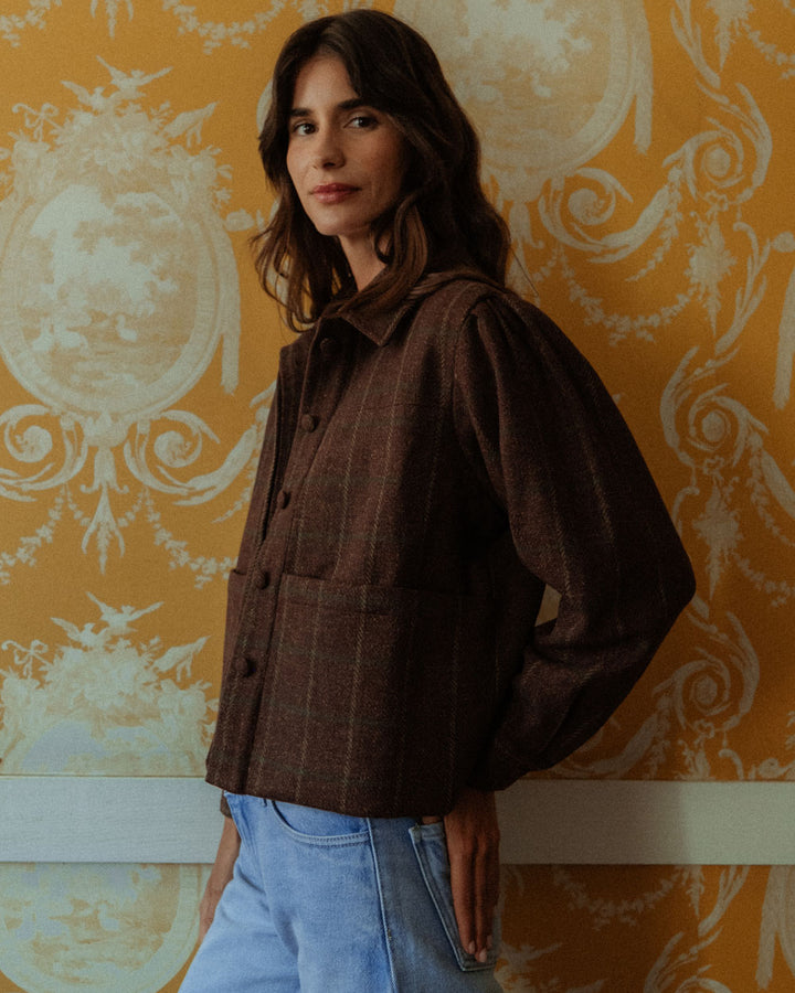 CHAQUETA TIDE BROWN HERRINGBONE