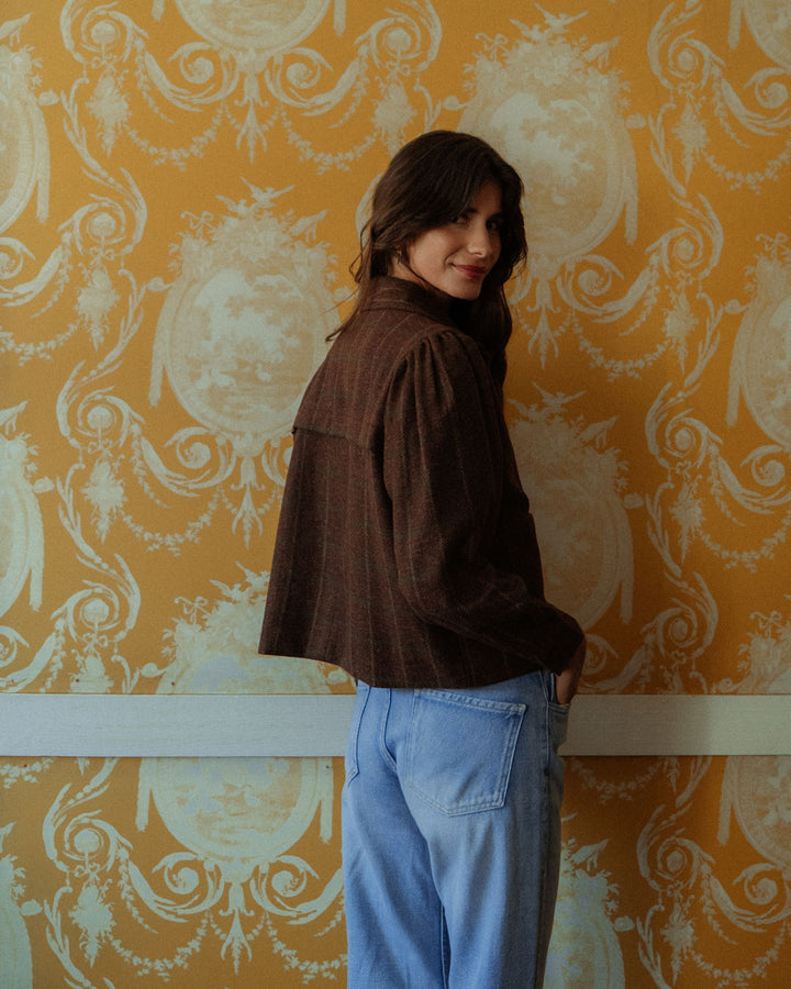 CHAQUETA TIDE BROWN HERRINGBONE