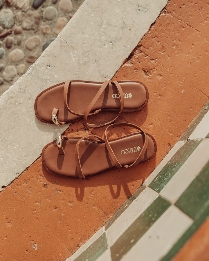 SANDALIA ZANTE CAFÉ GOLD