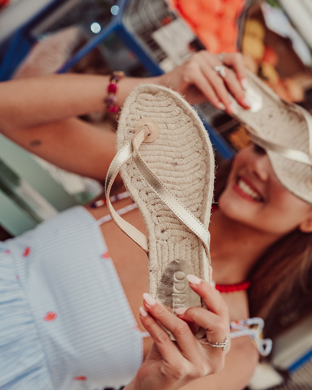 SANDALIA ZARAGOZA PLATINO