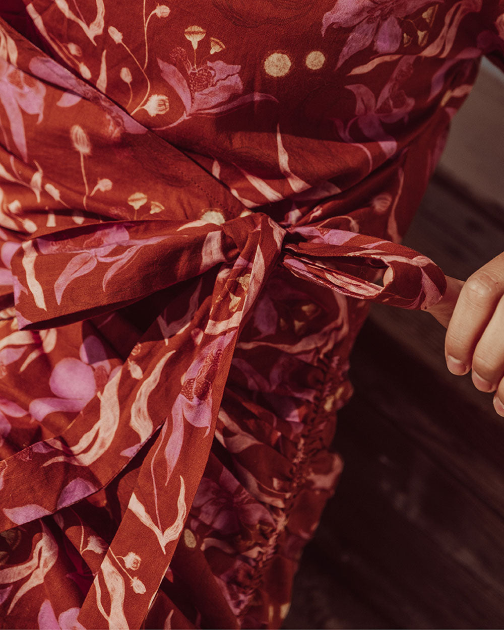 VESTIDO MARINHA BURGUNDY PRINT