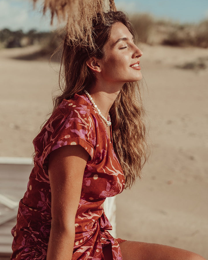 VESTIDO MARINHA BURGUNDY PRINT