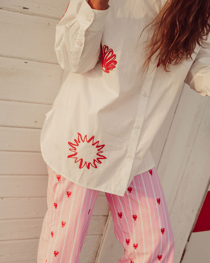 CAMISA LISCIA WHITE EMBROIDERY