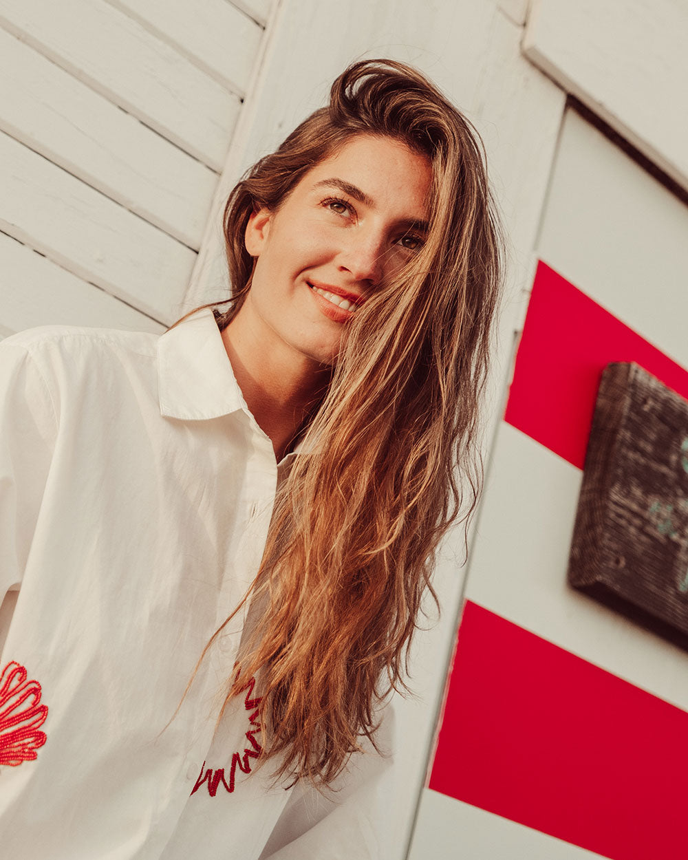 CAMISA LISCIA WHITE EMBROIDERY