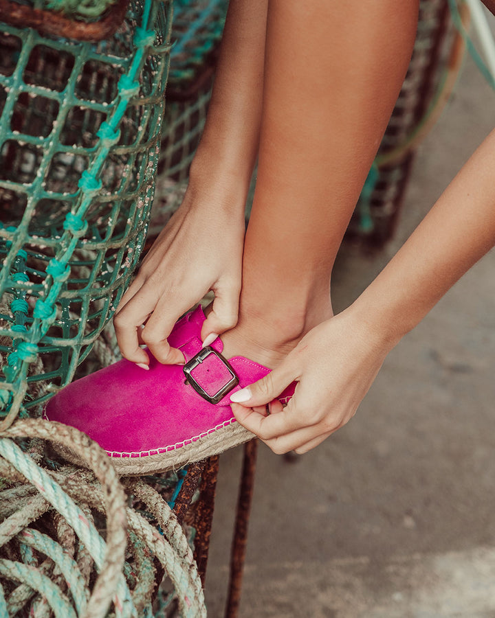 BABUCHA MOIRE FUCSIA