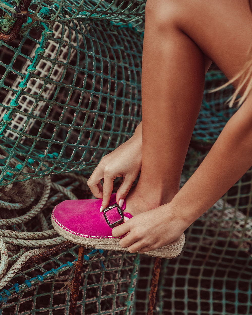 BABUCHA MOIRE FUCSIA