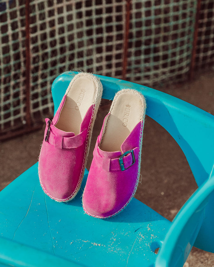 BABUCHA MOIRE FUCSIA