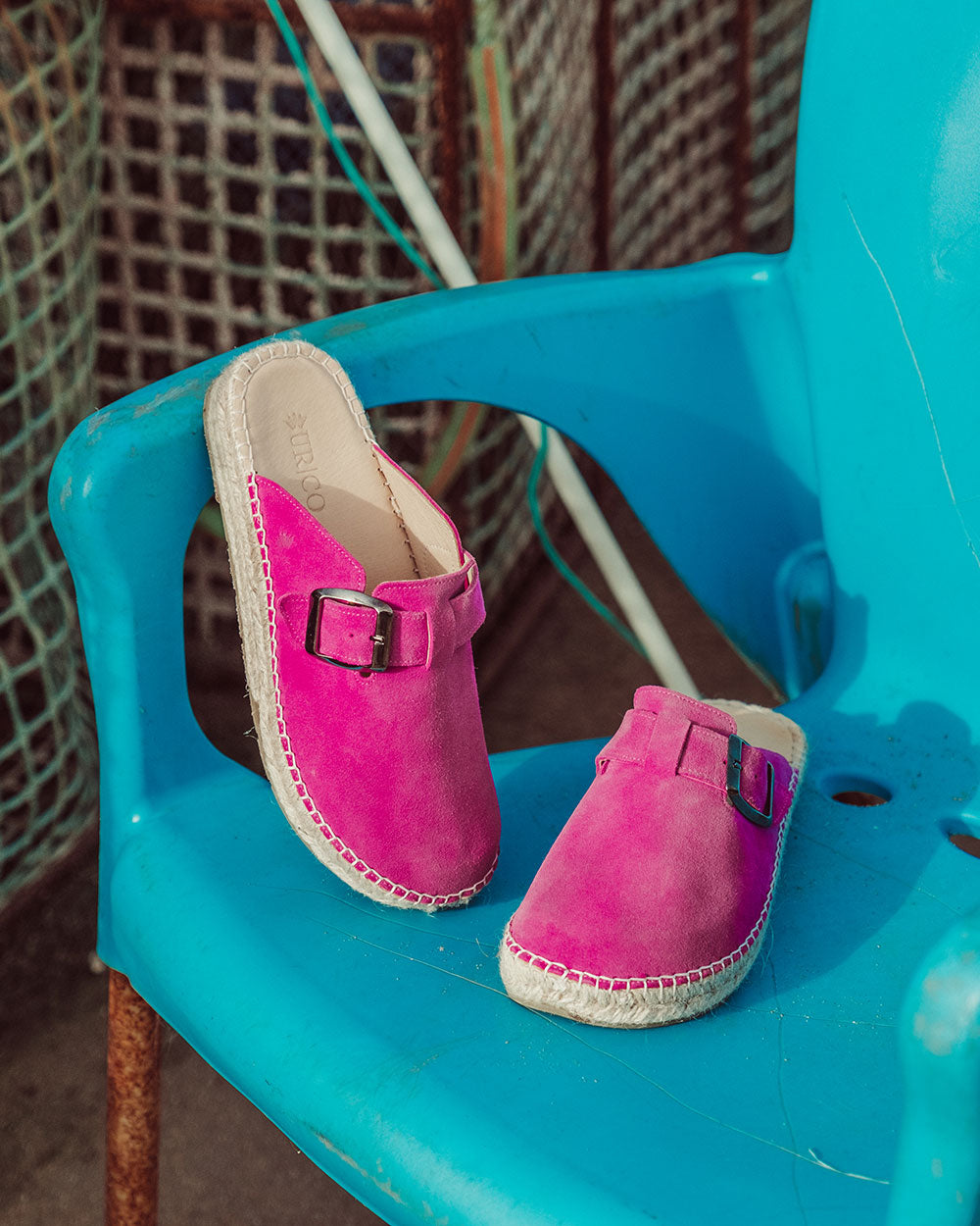 BABUCHA MOIRE FUCSIA