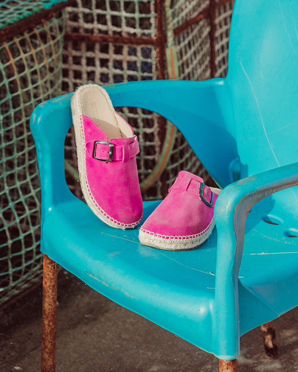 BABUCHA MOIRE FUCSIA