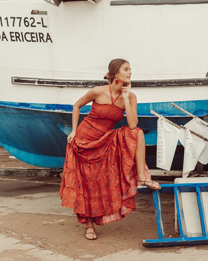 VESTIDO GARDA ORANGE PALMS PREVENTA