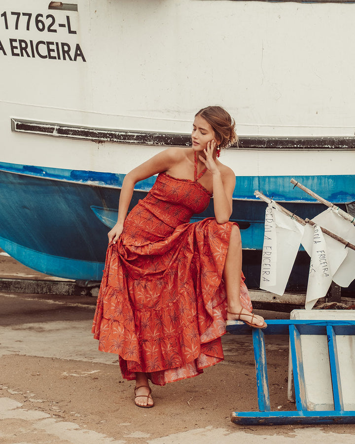VESTIDO GARDA ORANGE PALMS PREVENTA