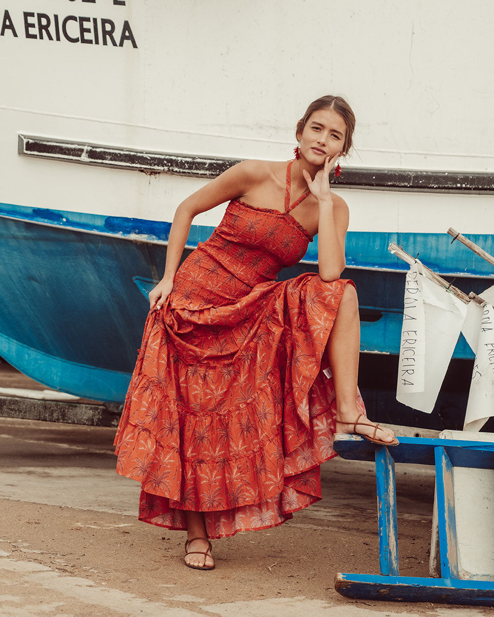 VESTIDO GARDA ORANGE PALMS PREVENTA