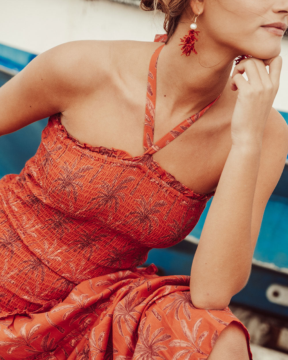 VESTIDO GARDA ORANGE PALMS PREVENTA