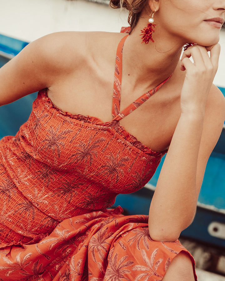 VESTIDO GARDA ORANGE PALMS PREVENTA